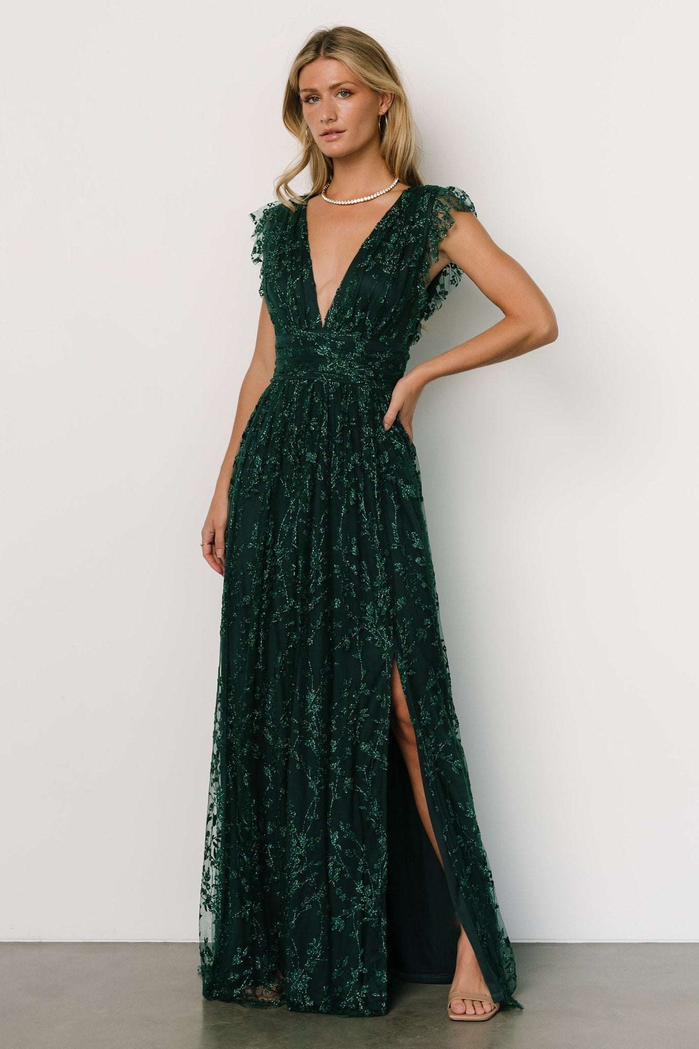 Arlene Shimmer Gown | Emerald Fashion Style For Sale