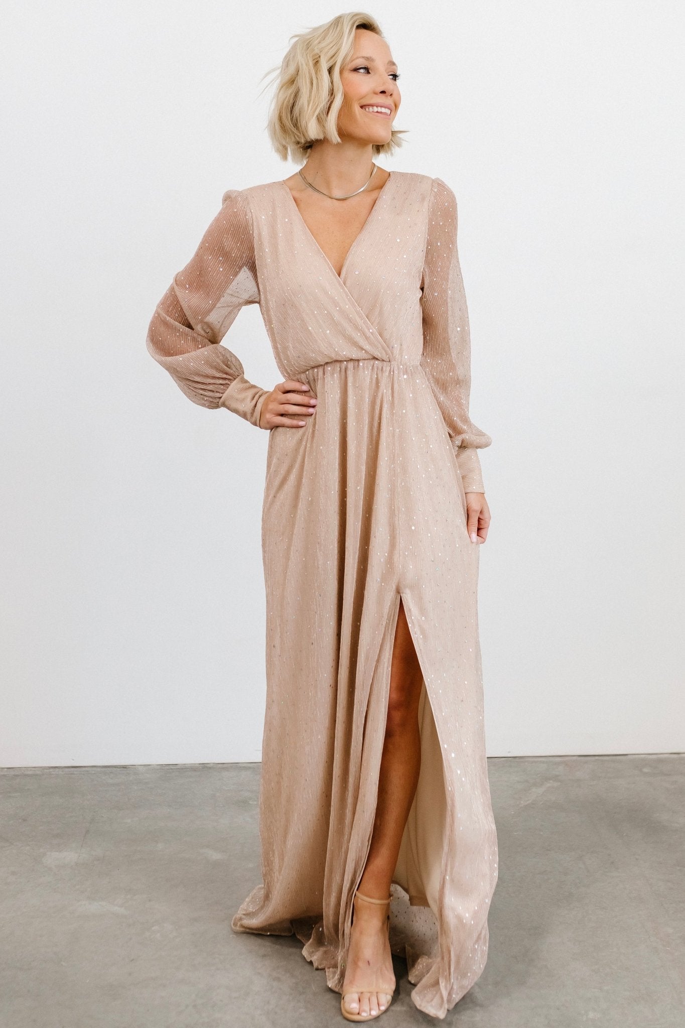 Abigail Sparkle Gown | Champagne The Cheapest Cheap Pice