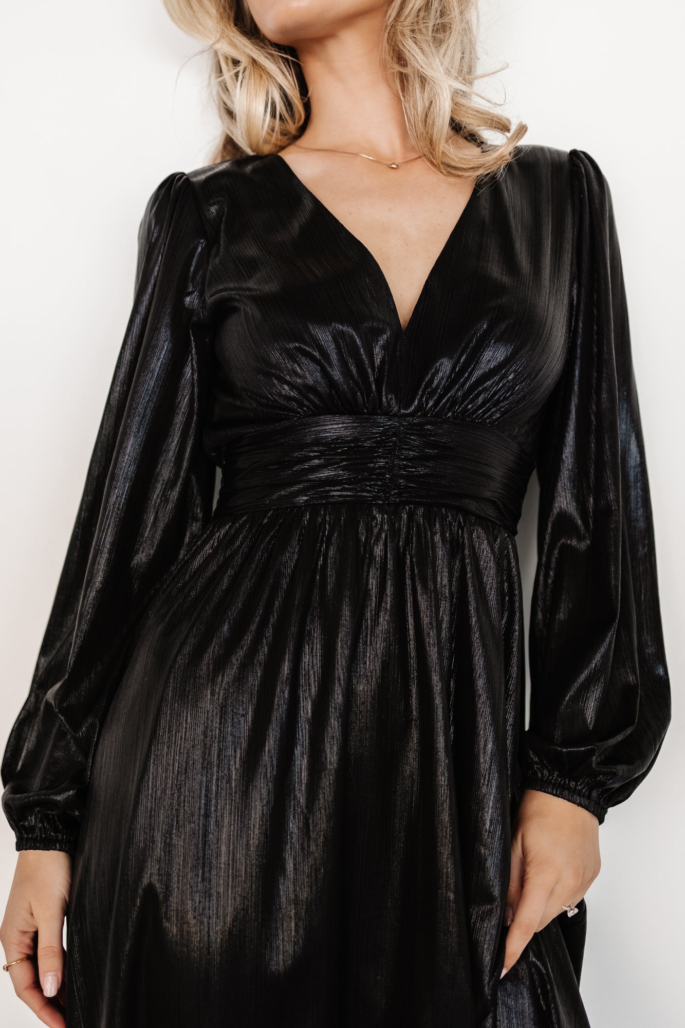 Aisha Shimmer Dress | Black Excellent Online