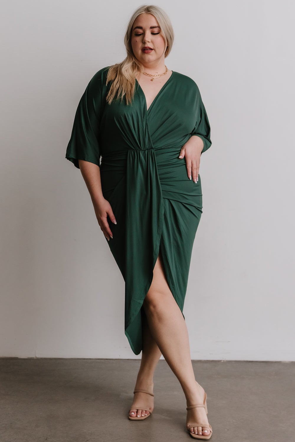 Mimi Midi Dress | Hunter Green Fast Delivery Online