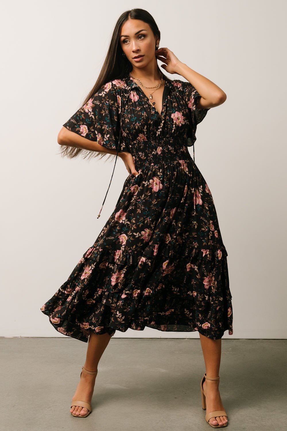 Spell Boho Midi Dress | Midnight Garden Low Pice For Sale