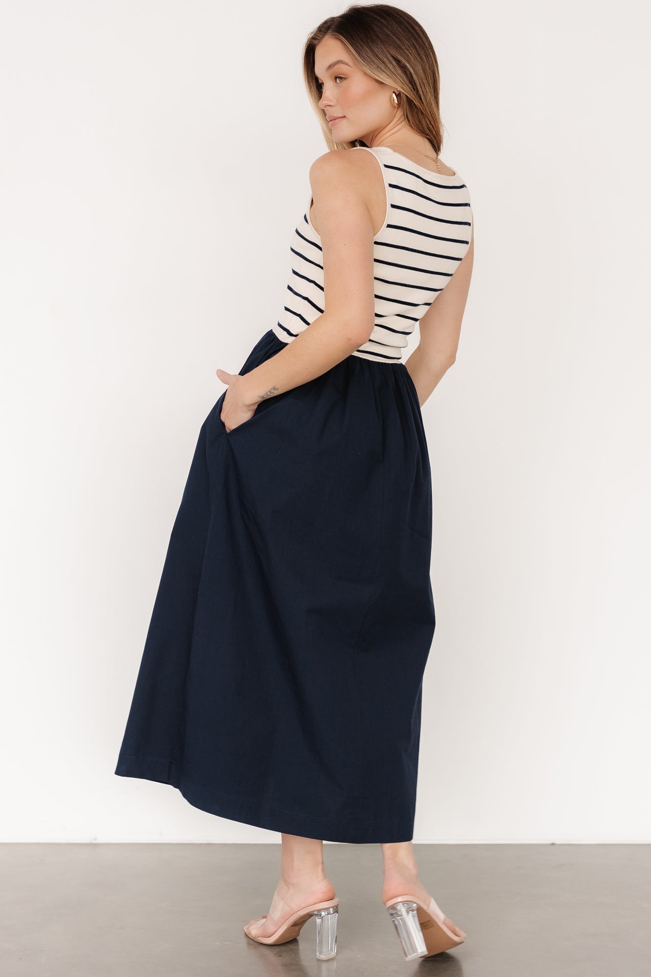 Nantucket Tank Dress | Navy Stripe Outlet Order