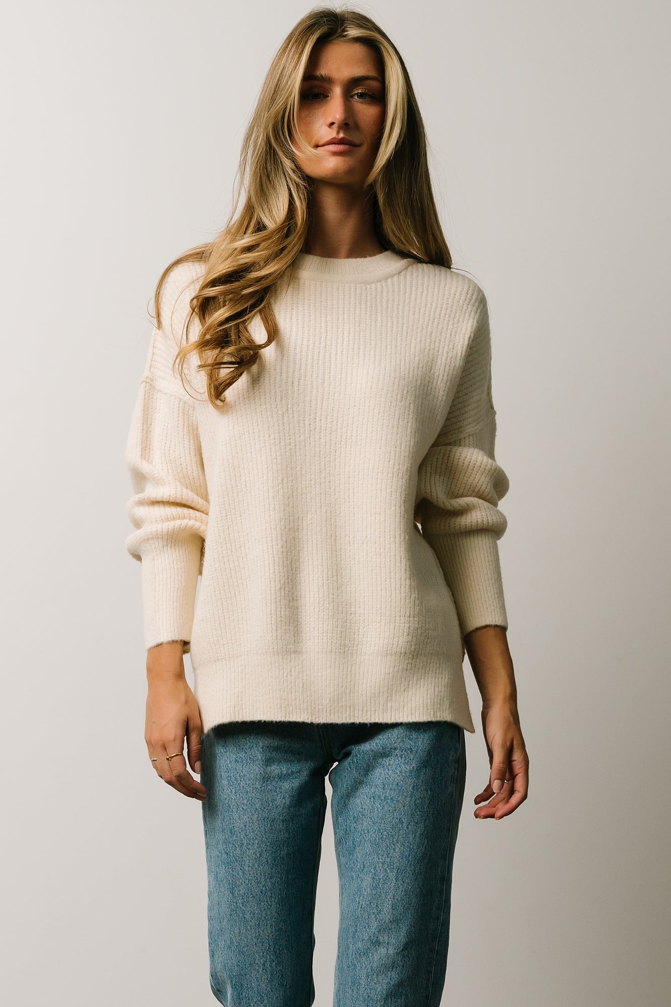 Jacey Knit Sweater | Ivory Discount Low Cost