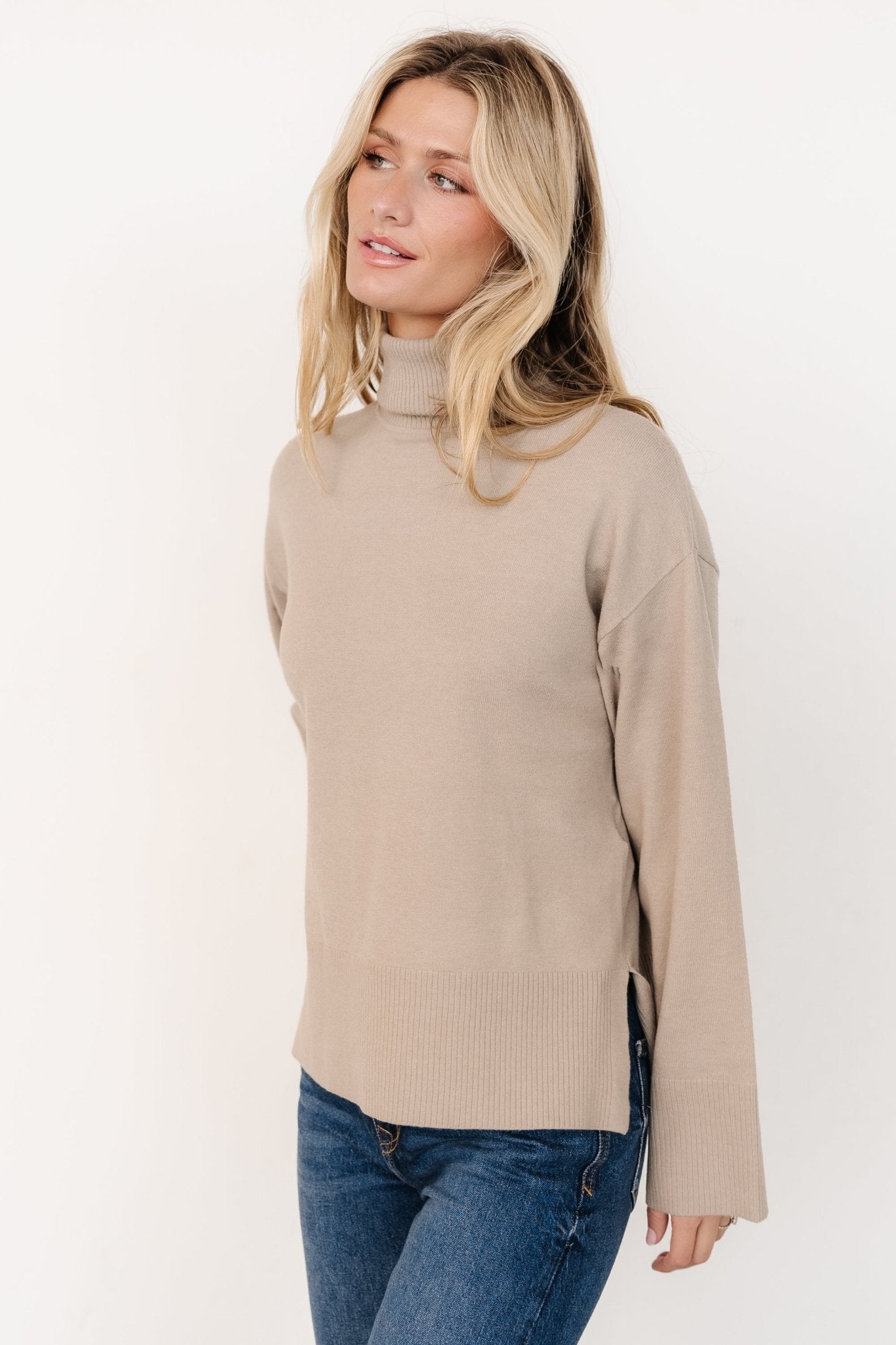 Irene Turtleneck Sweater Top | Stone Cheap Pices Authentic