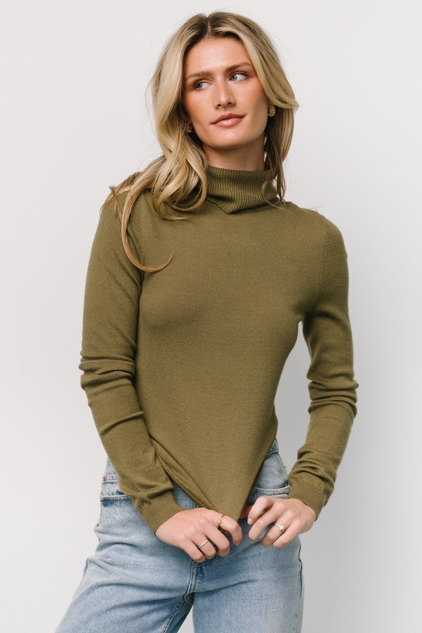 Lorelai Turtleneck Sweater Top | Olive Buy Cheap Countdown Package