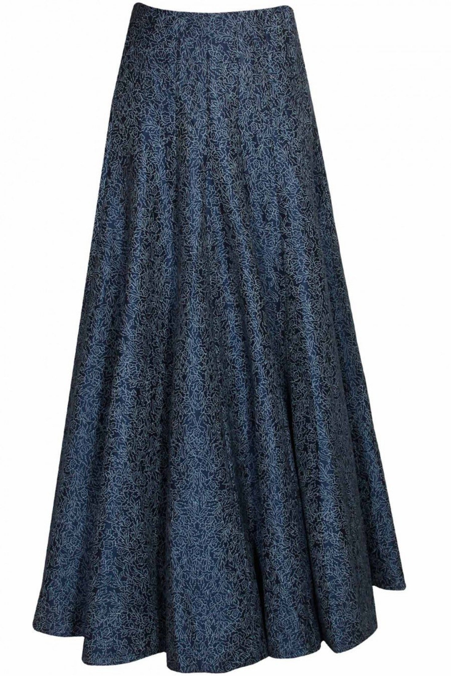 Navy Blue Designer Printed Gown With Lehenga Cheap Finishline