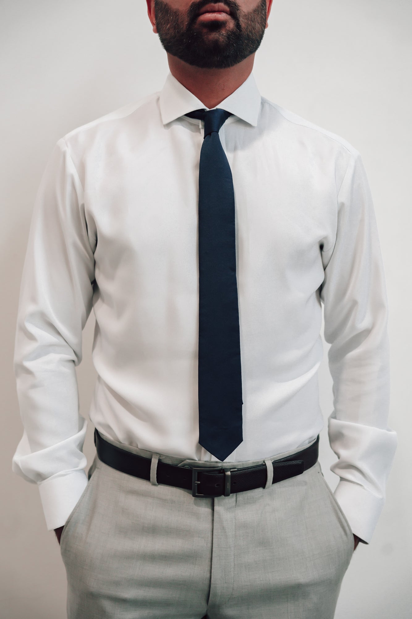 Classic Satin Tie | Navy Discount 2025 Newest