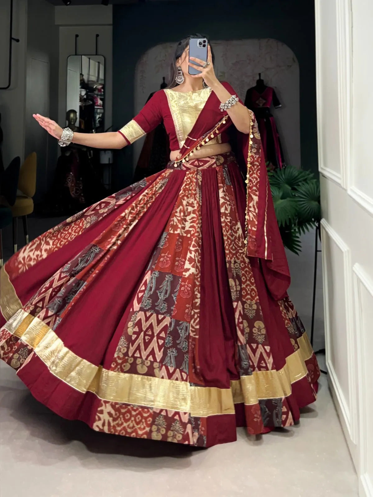 Designer Silk Navratri Lehenga Choli Set Get Authentic Cheap Online