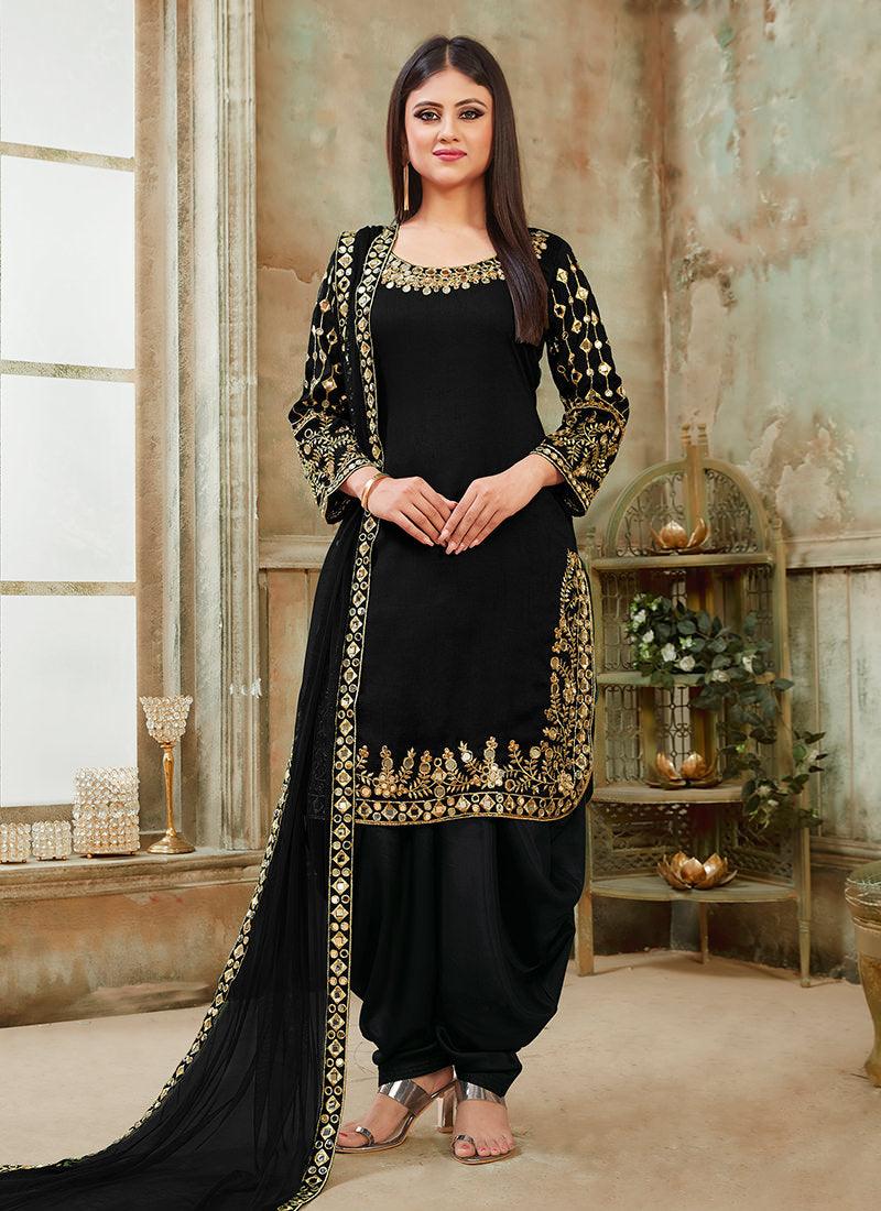 Heavy Work Black Punjabi Salwar Suit Sale 2025 New