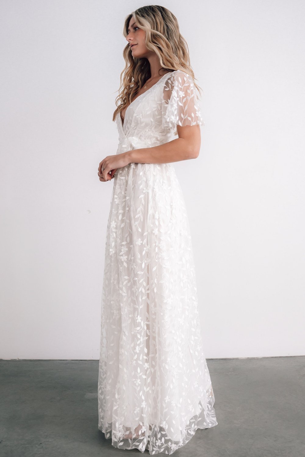 Marseille Embossed Maxi Dress | White Online Shop From China