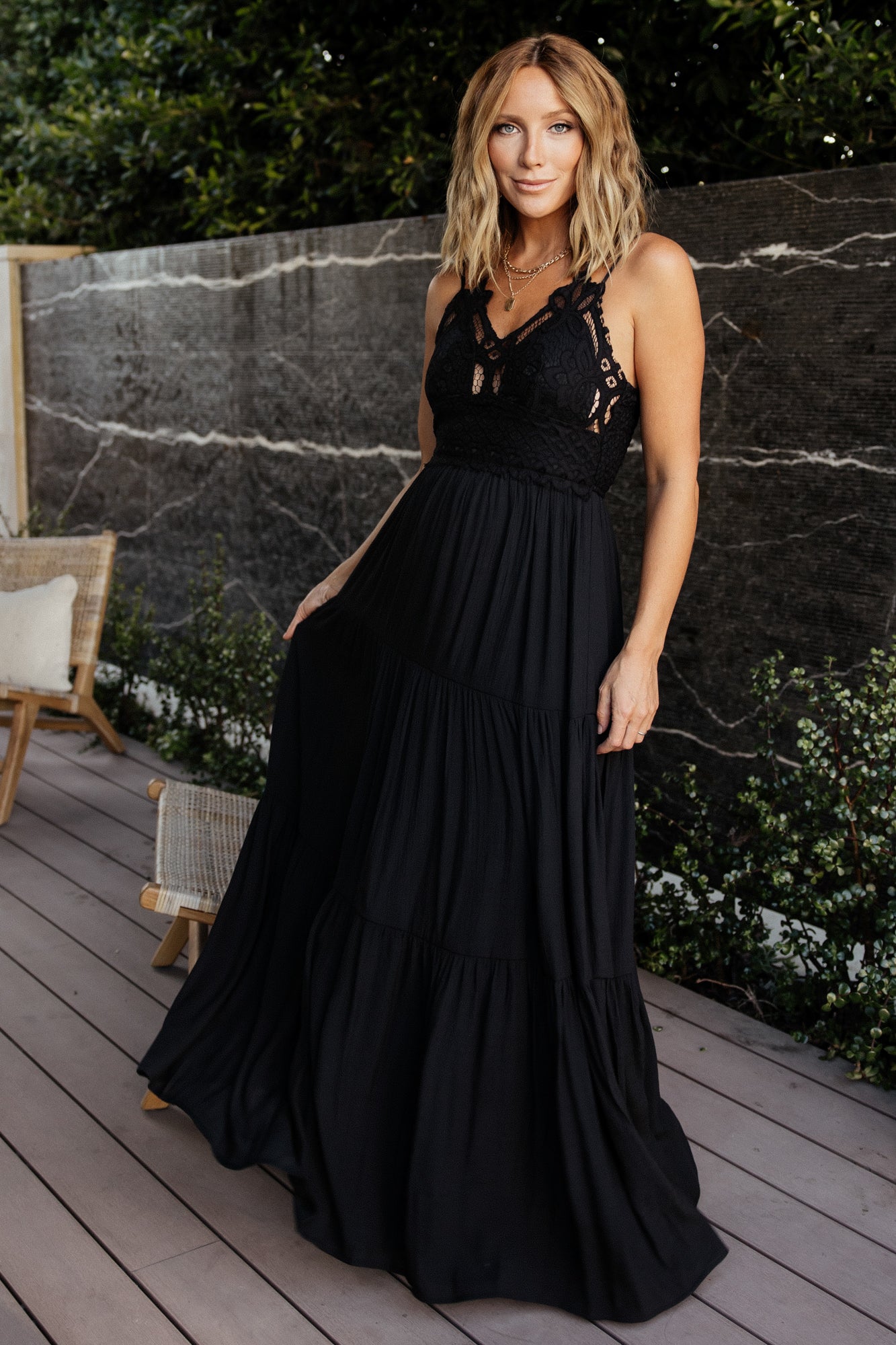 Summerlin Lace Top Maxi Dress | Black Buy Cheap How Much