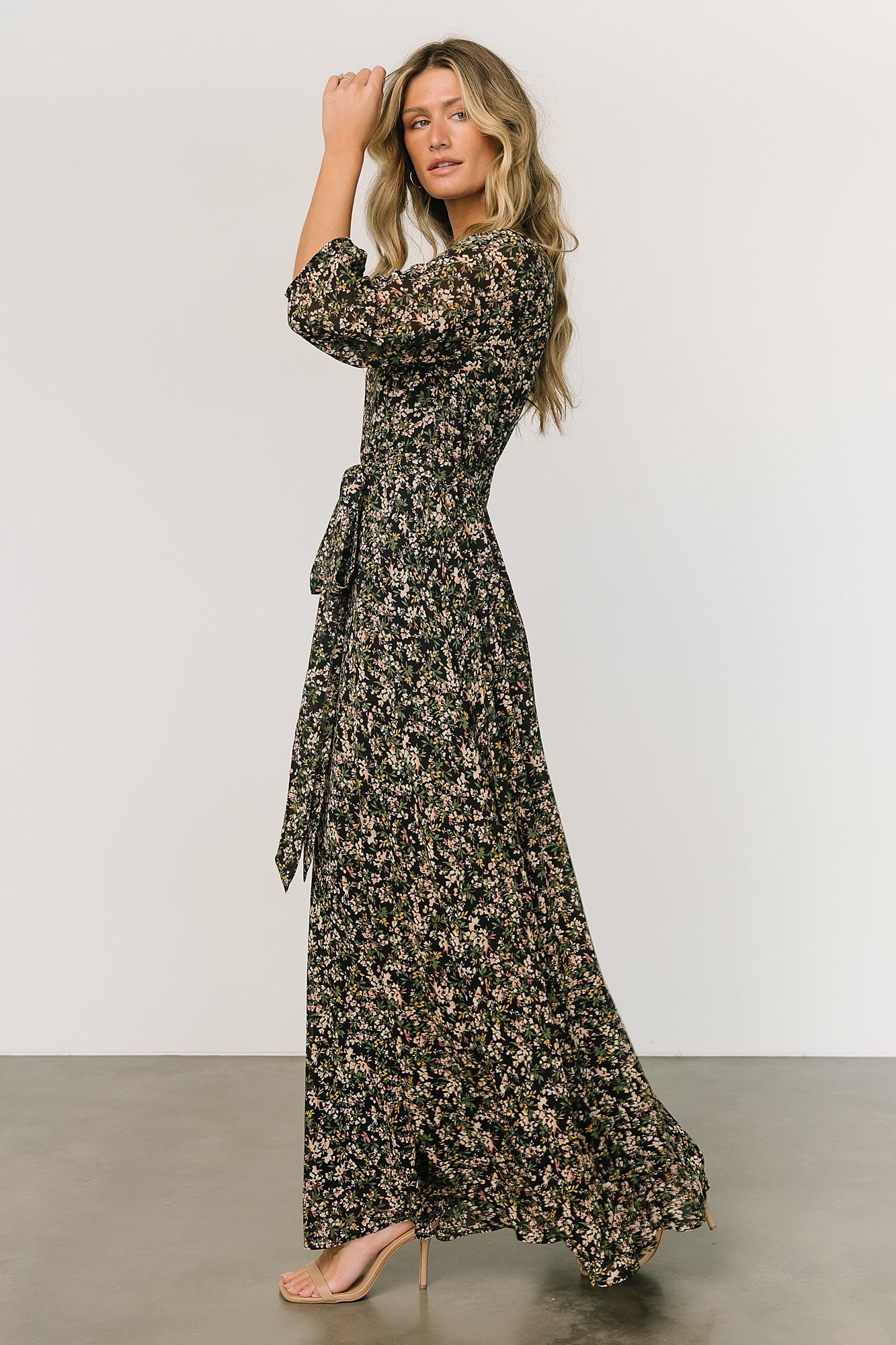 Rebecca Maxi Dress | Black Floral Cheap Pice From China