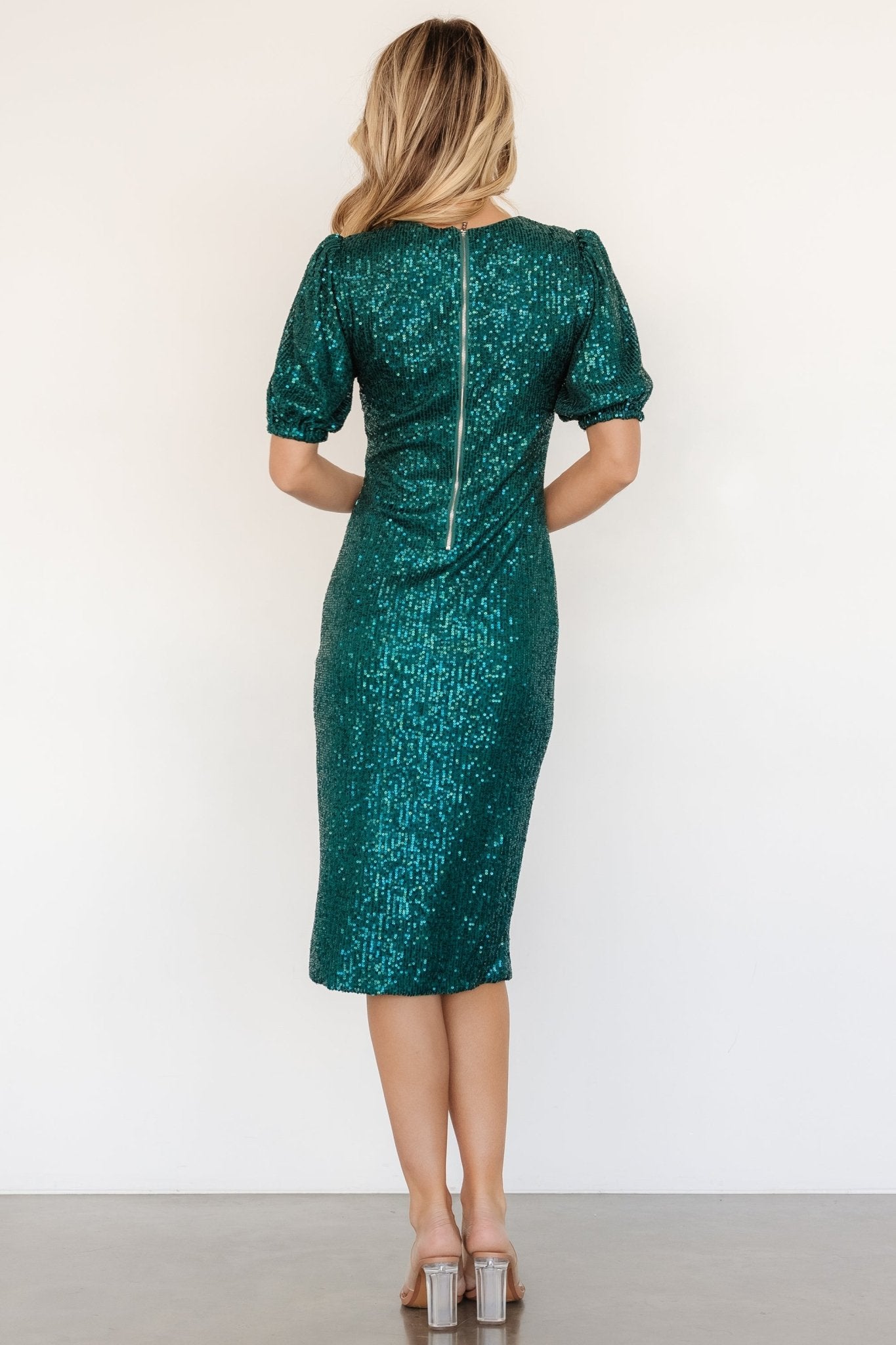 Socorro Sequin Midi Dress | Emerald Buy Cheap Perfect