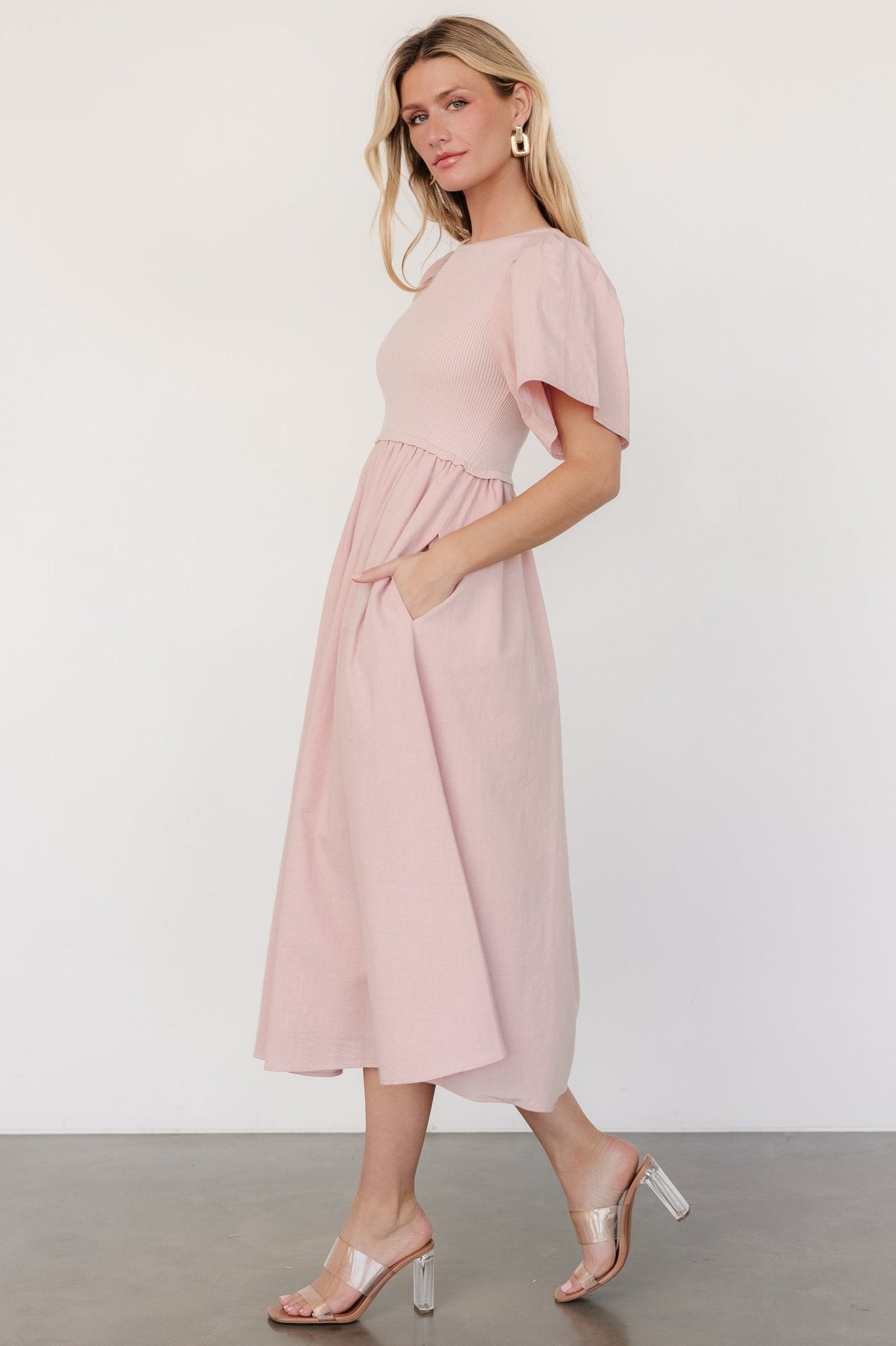 Cici Sweater Dress | Dusty Rose Discount Collections