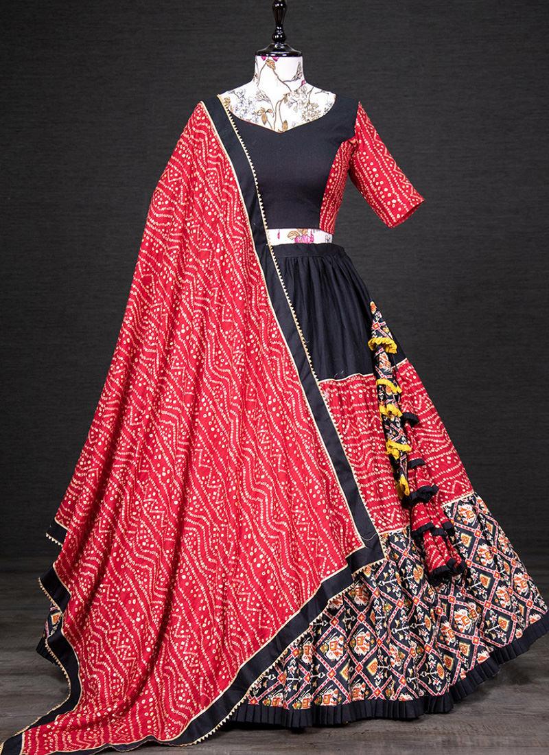 Pure Cotton Red Color Navratri Chaniya Choli Outlet 100% Original