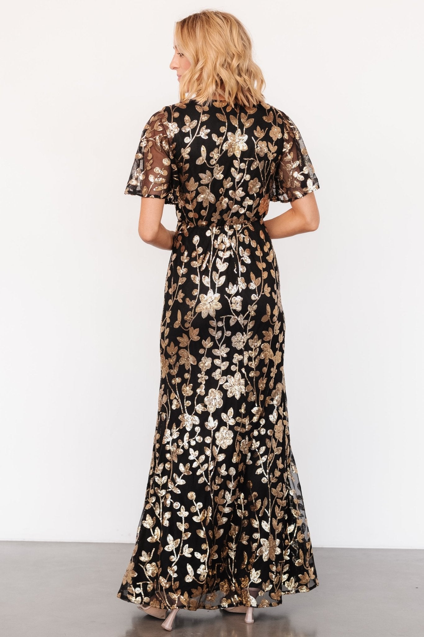 Esme Sequin Dress | Black + Gold Buy Cheap Tumblr