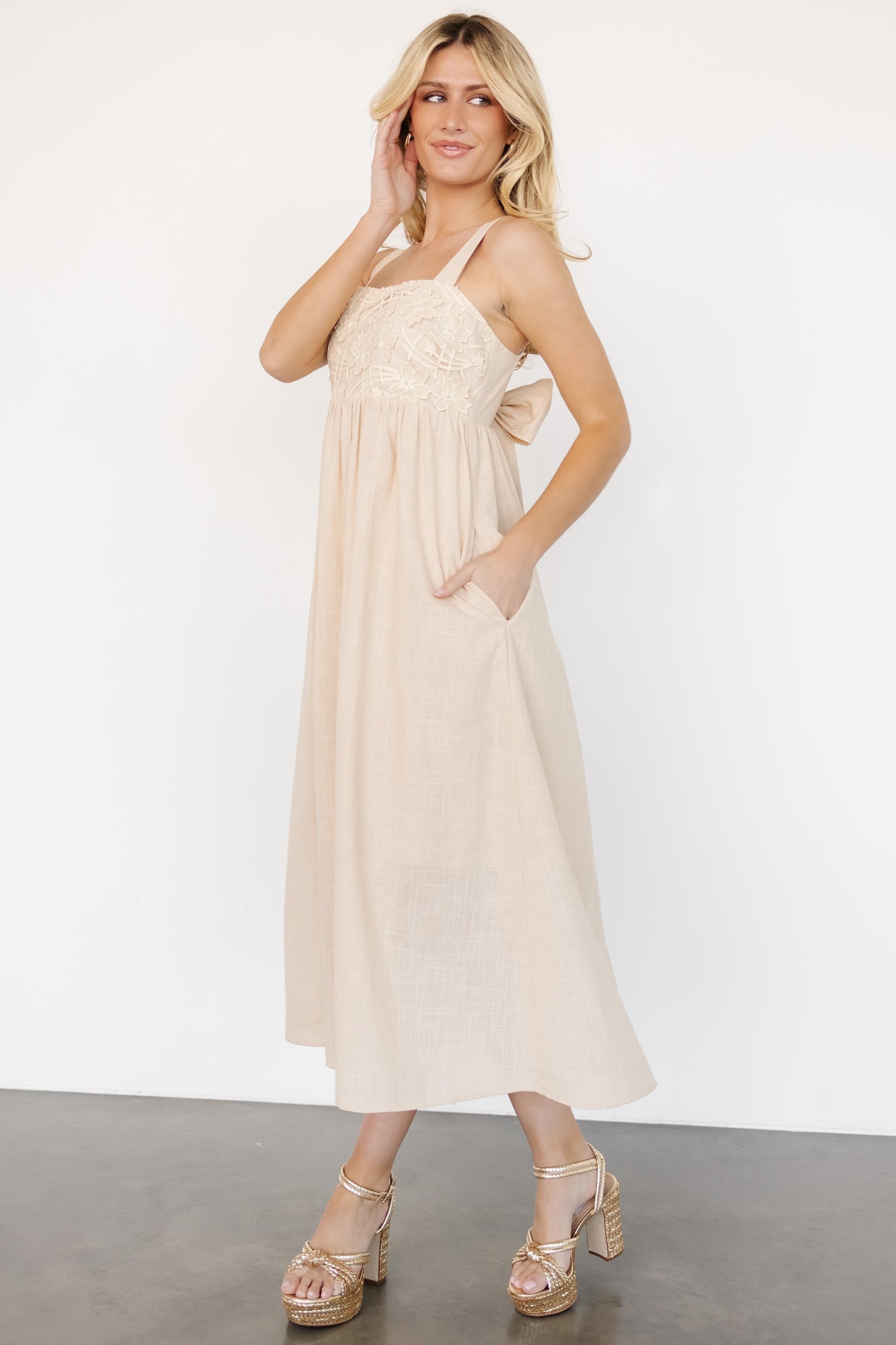 Mia Tie Back Dress | Natural Looking For