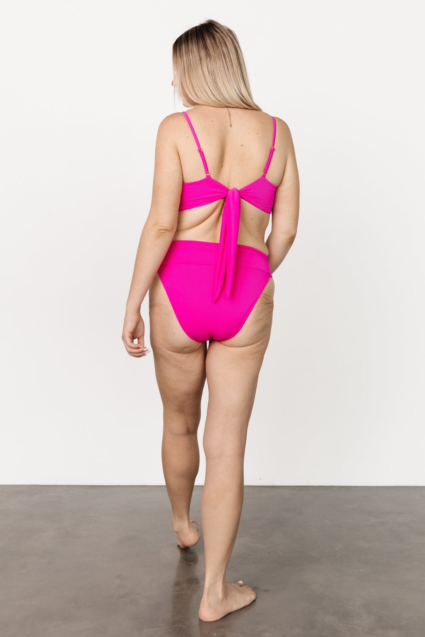 Oakland Ribbed Bikini Top | Pink Fashionable Sale Online