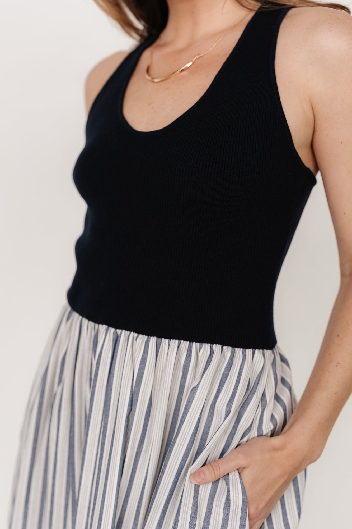 Marbella Tank Dress | Navy Stripe Shop For