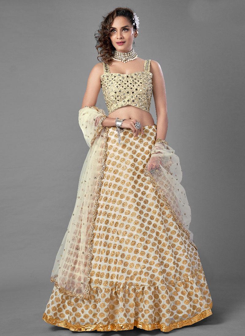 Cool White Color Heavy Look Party Wear Designer Lehenga Choli Visit New Online