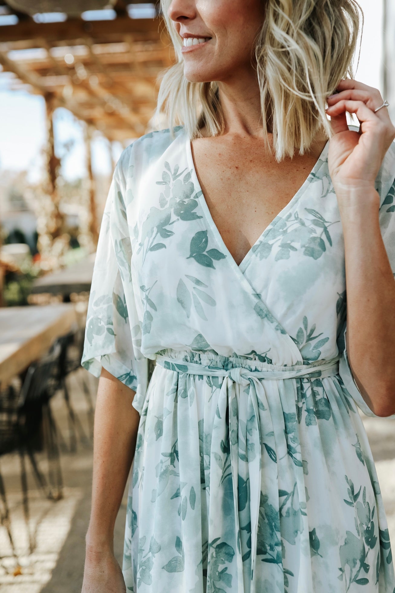 Kia Kimono Maxi Dress | Sage Floral Buy Cheap Fashion Style