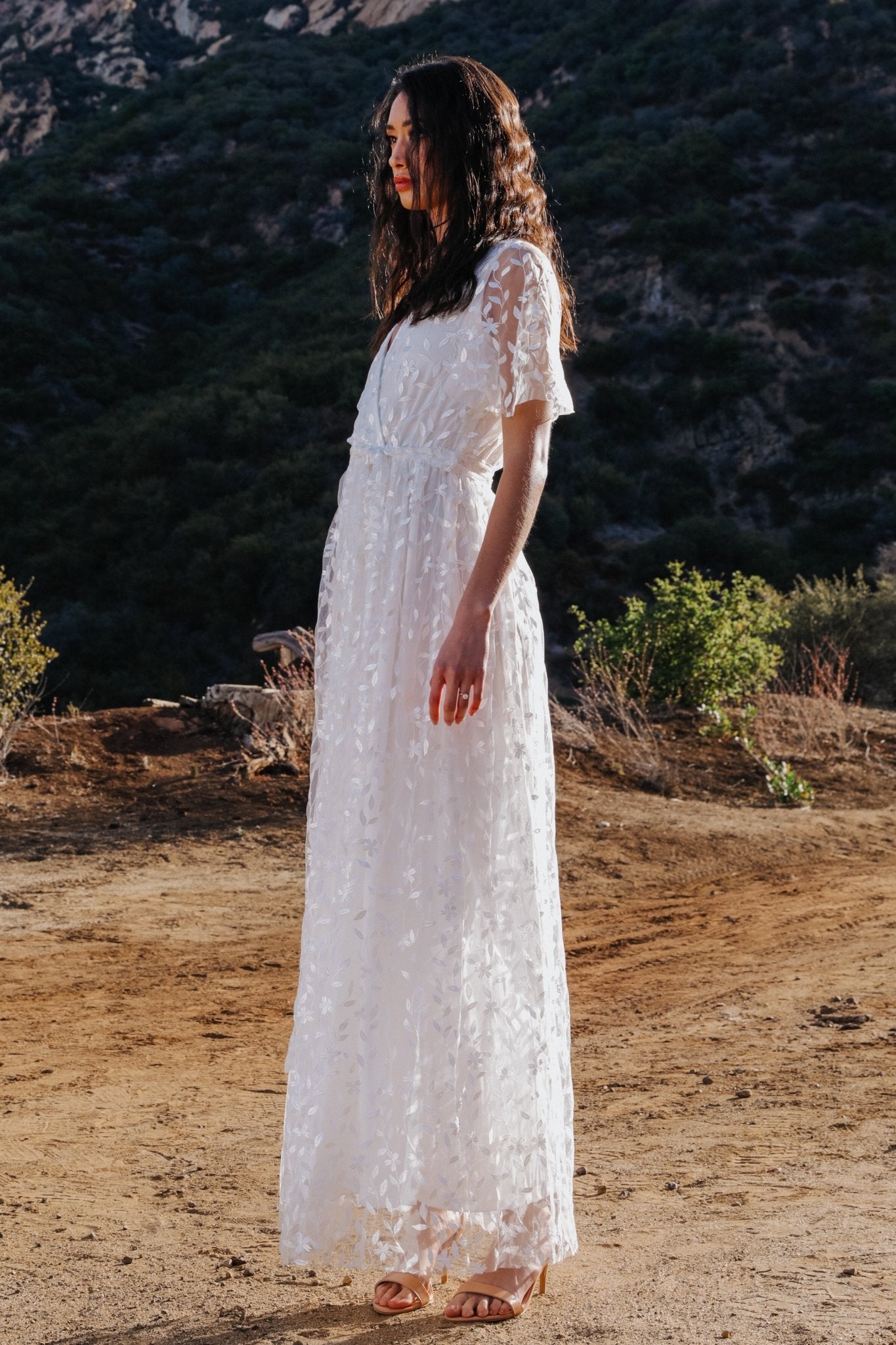 Marseille Embossed Maxi Dress | White Online Shop From China