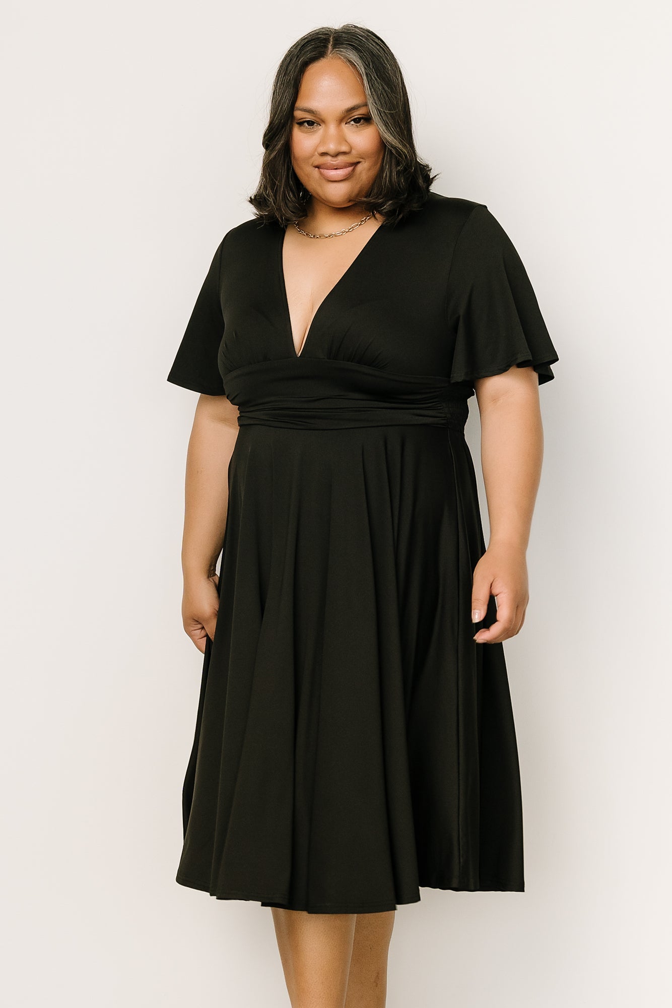 Janette Midi Dress | Black Finishline Cheap Online