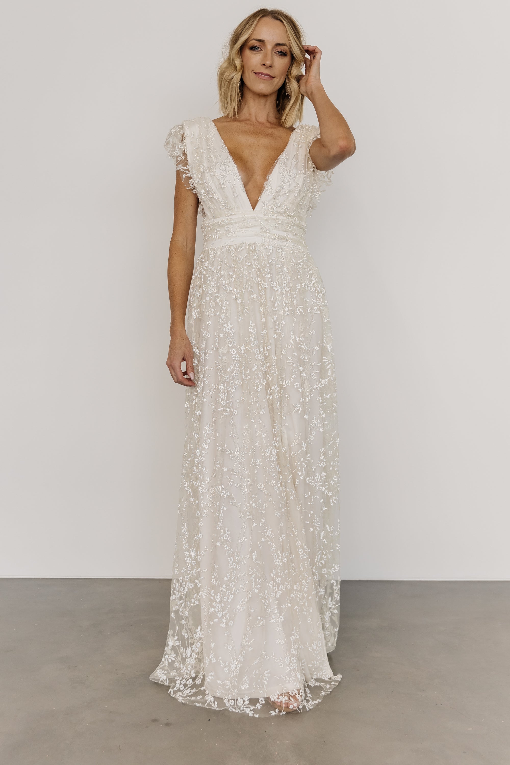 Arlene Shimmer Gown | Ivory Limited Edition Sale Online