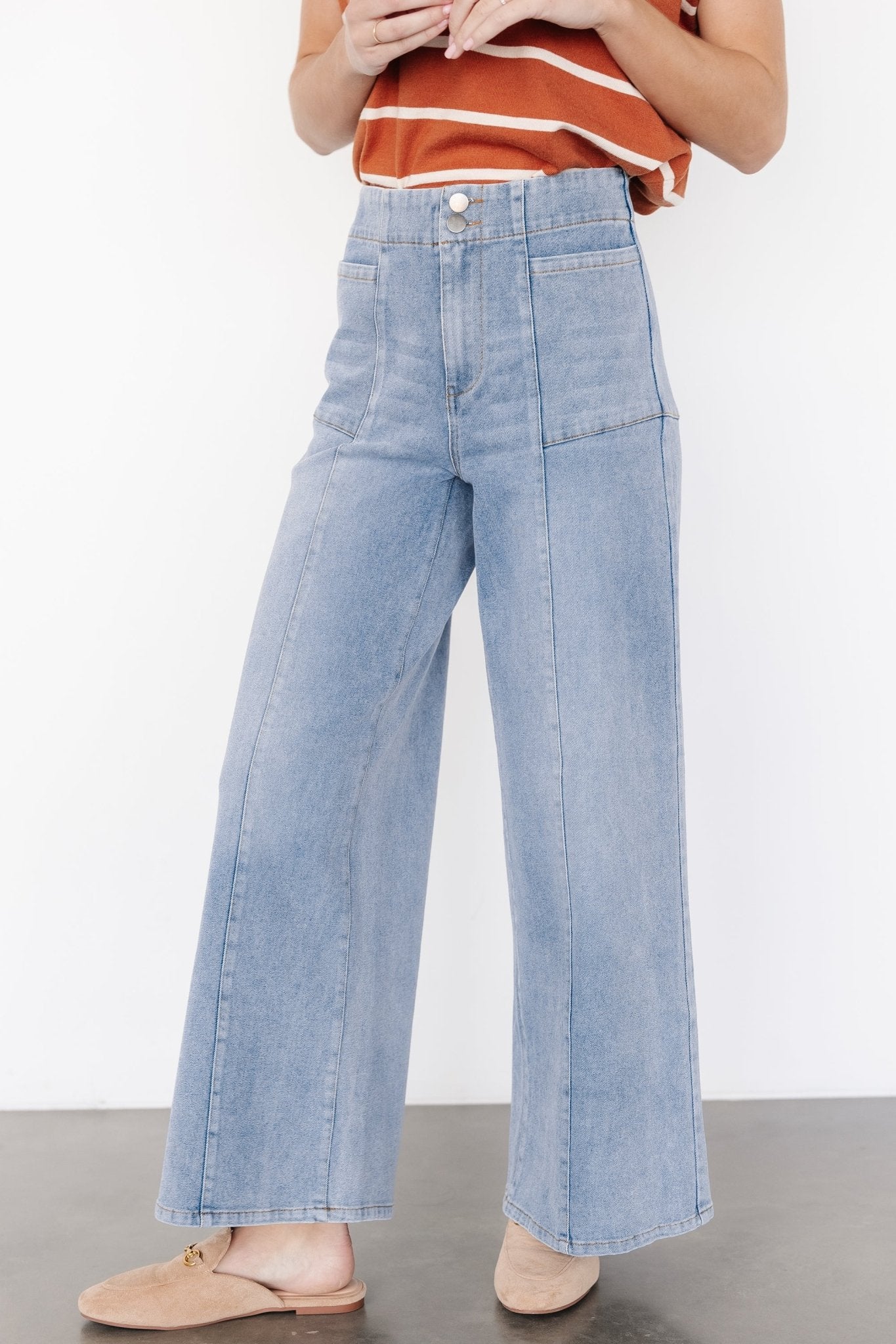 Emmi Mid Rise Wide Leg Jeans | Medium Wash Discount Many Kinds Of