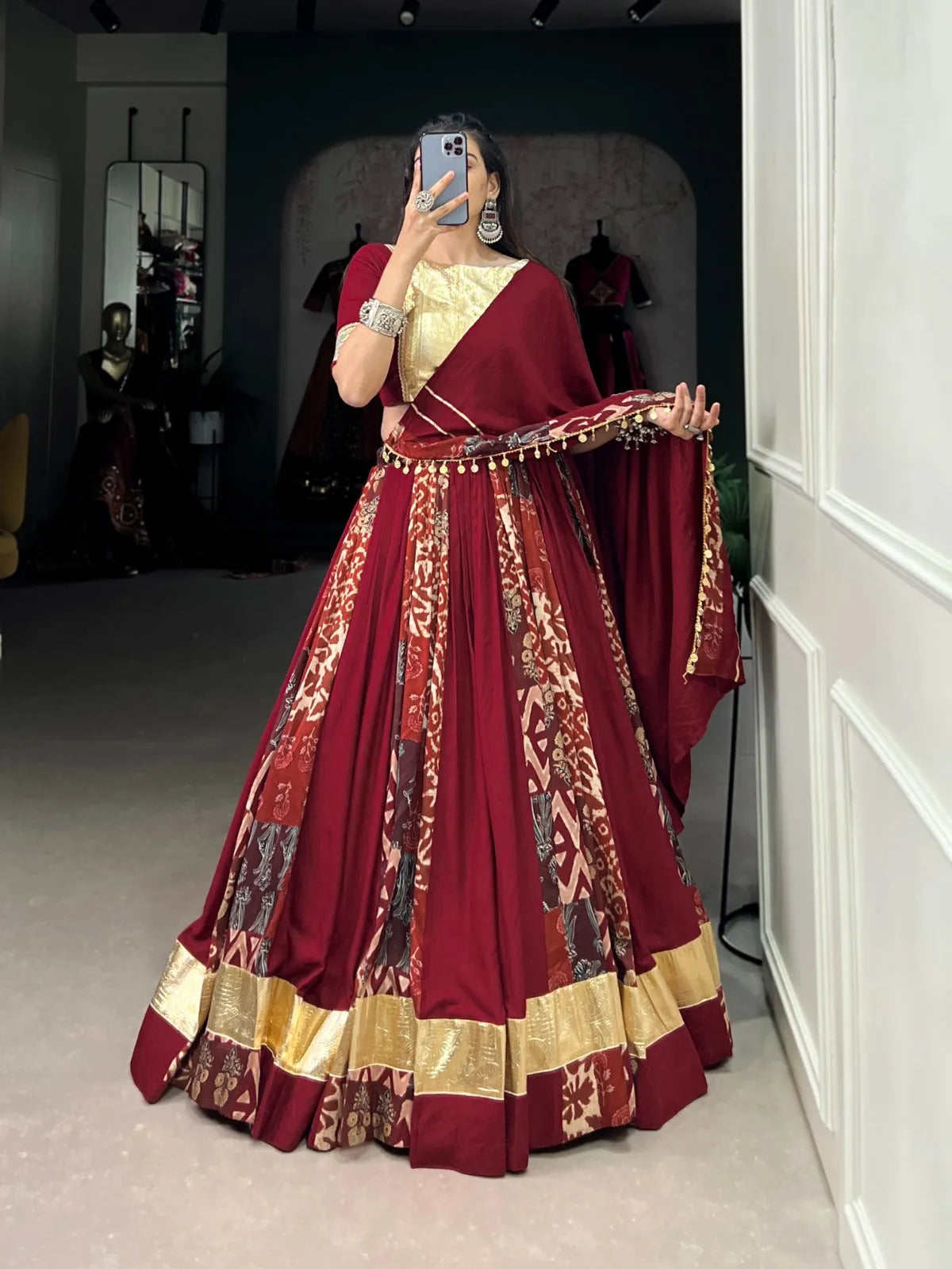 Designer Silk Navratri Lehenga Choli Set Get Authentic Cheap Online