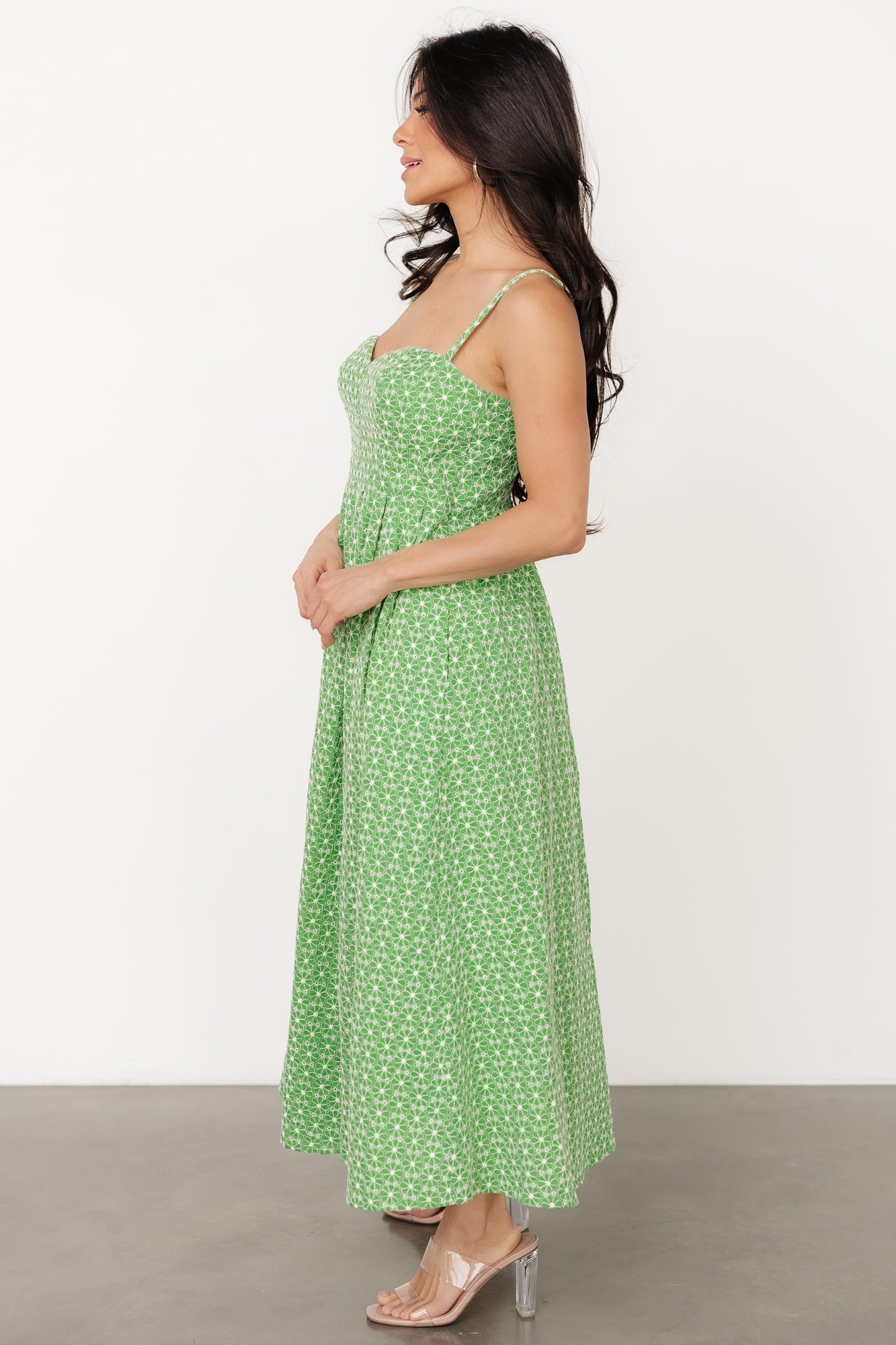 Gracelyn Embroidered Sweetheart Dress | Green Floral Cheap Sale Low Pice Fee Shipping