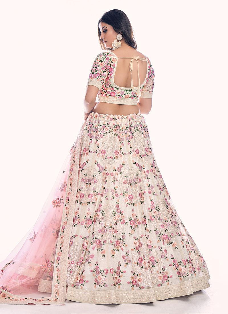 Heavy Embroidered White Wedding Lehenga 2025 New