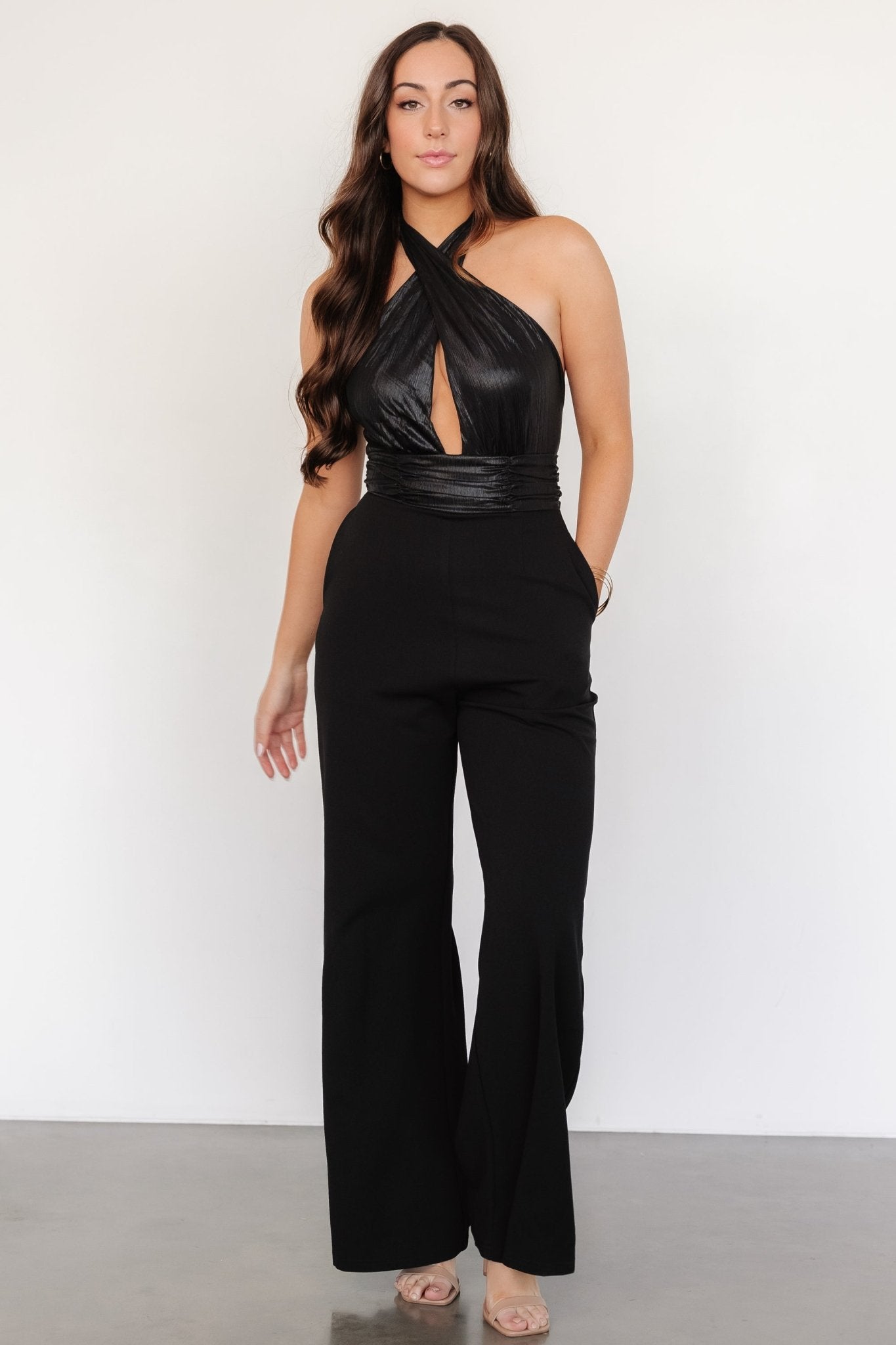 Reign Halter Jumpsuit | Black Discount Wholesale