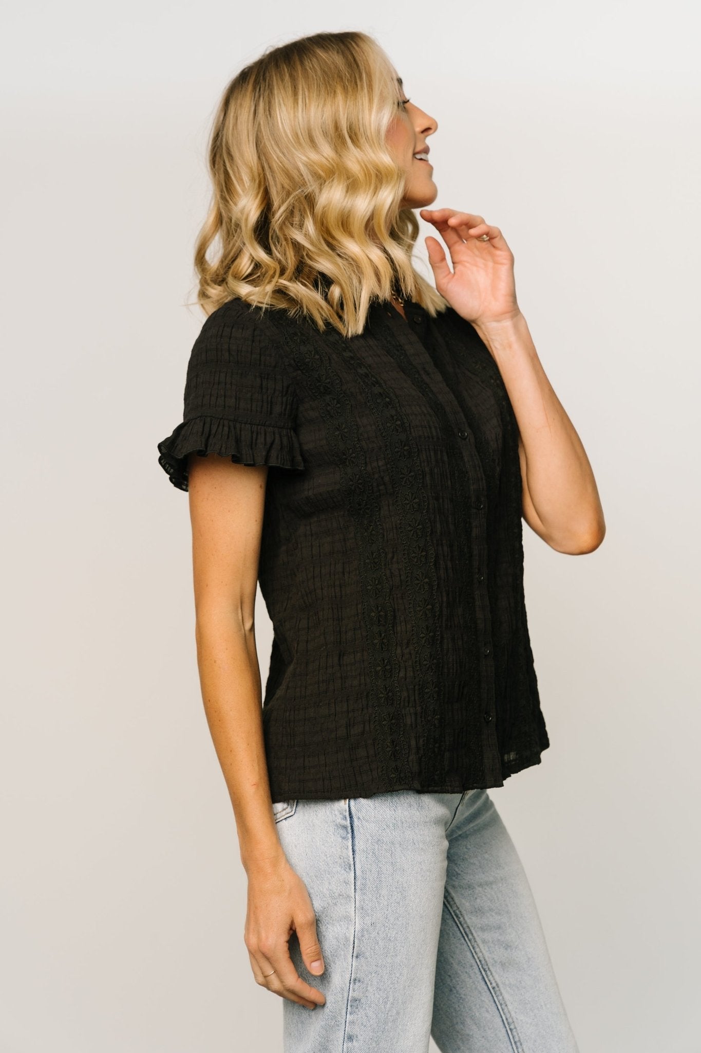 Zara Lace Top | Black Quality Free Shipping