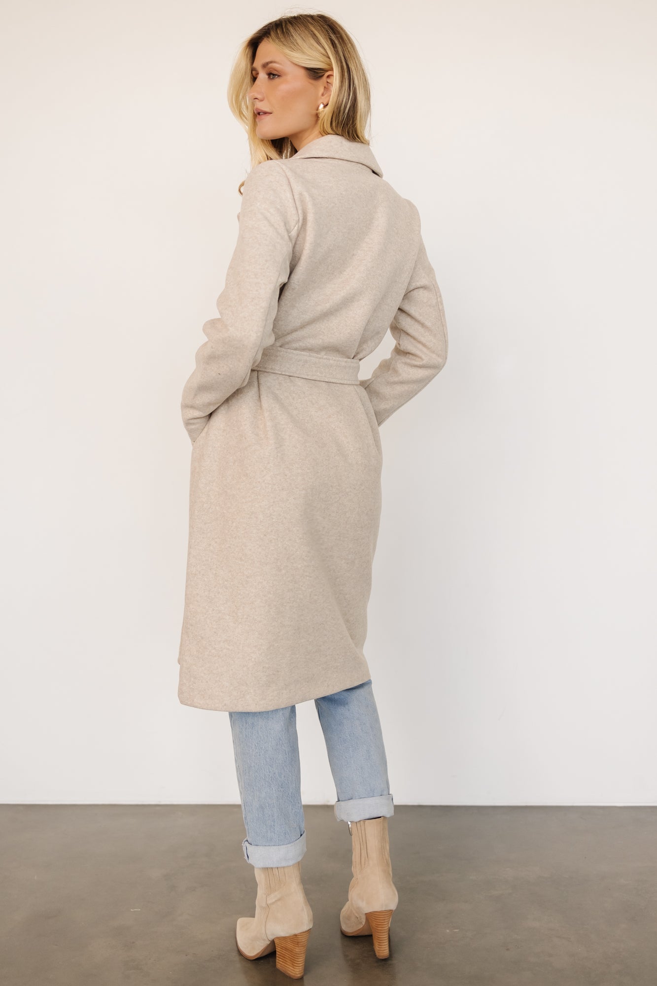 Valdez Long Coat | Oatmeal Outlet Cheap Authentic