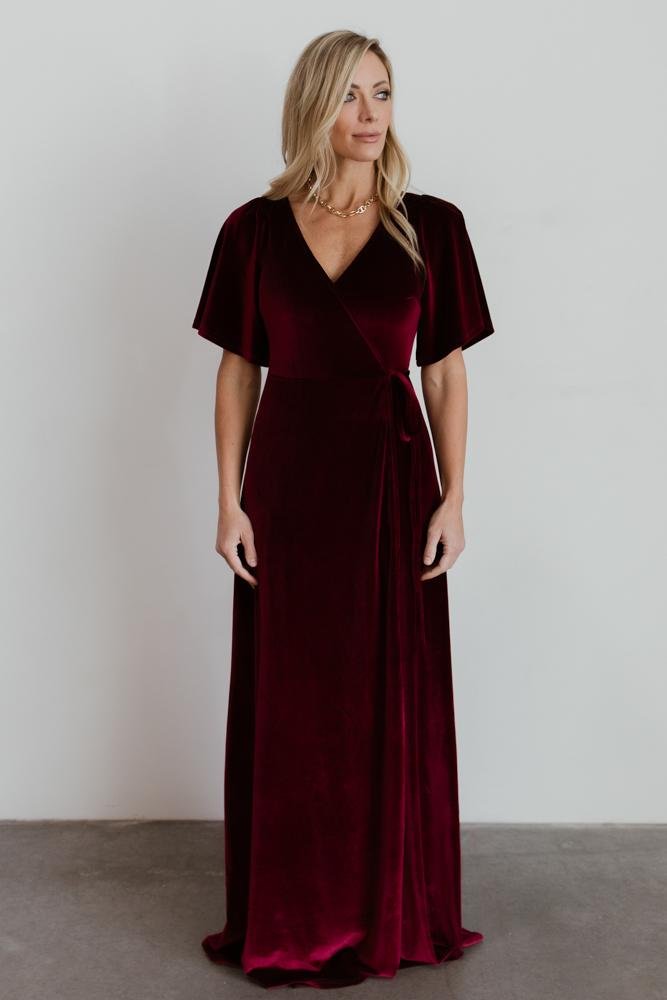 Meghan Velvet Wrap Maxi Dress | Mulberry Sale Affordable