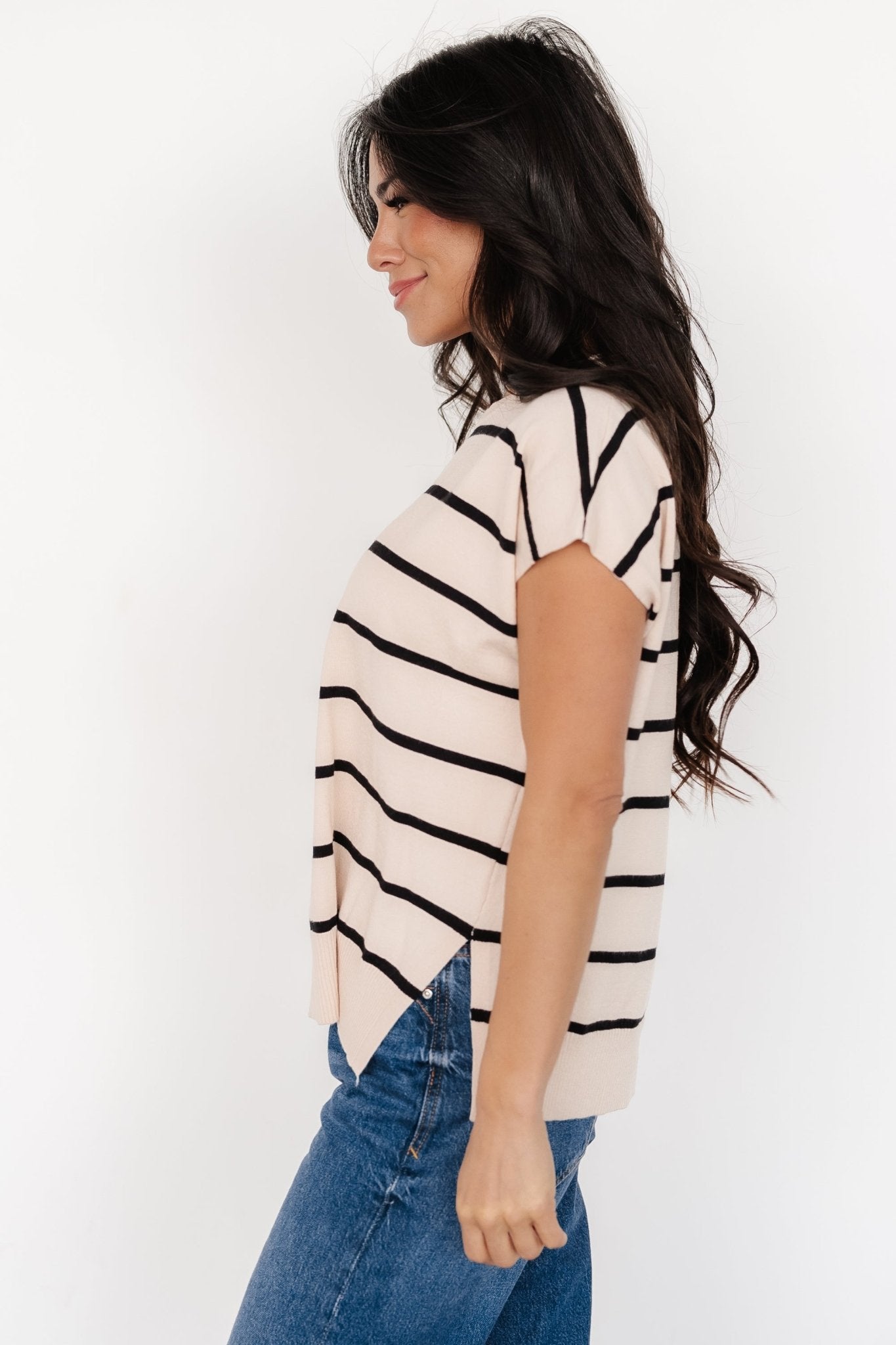 Ada Dolman Top | Natural + Black Buy Cheap Affordable