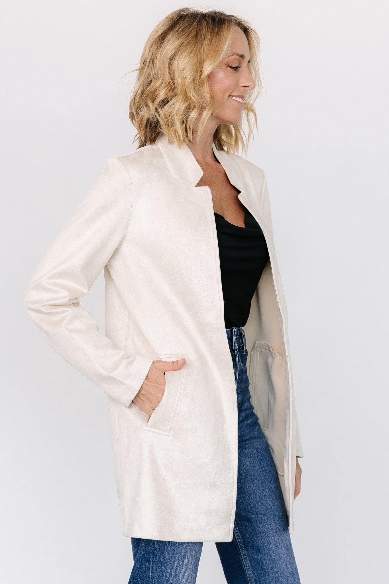 Queenie Faux Suede Jacket | Oatmeal 2025 New