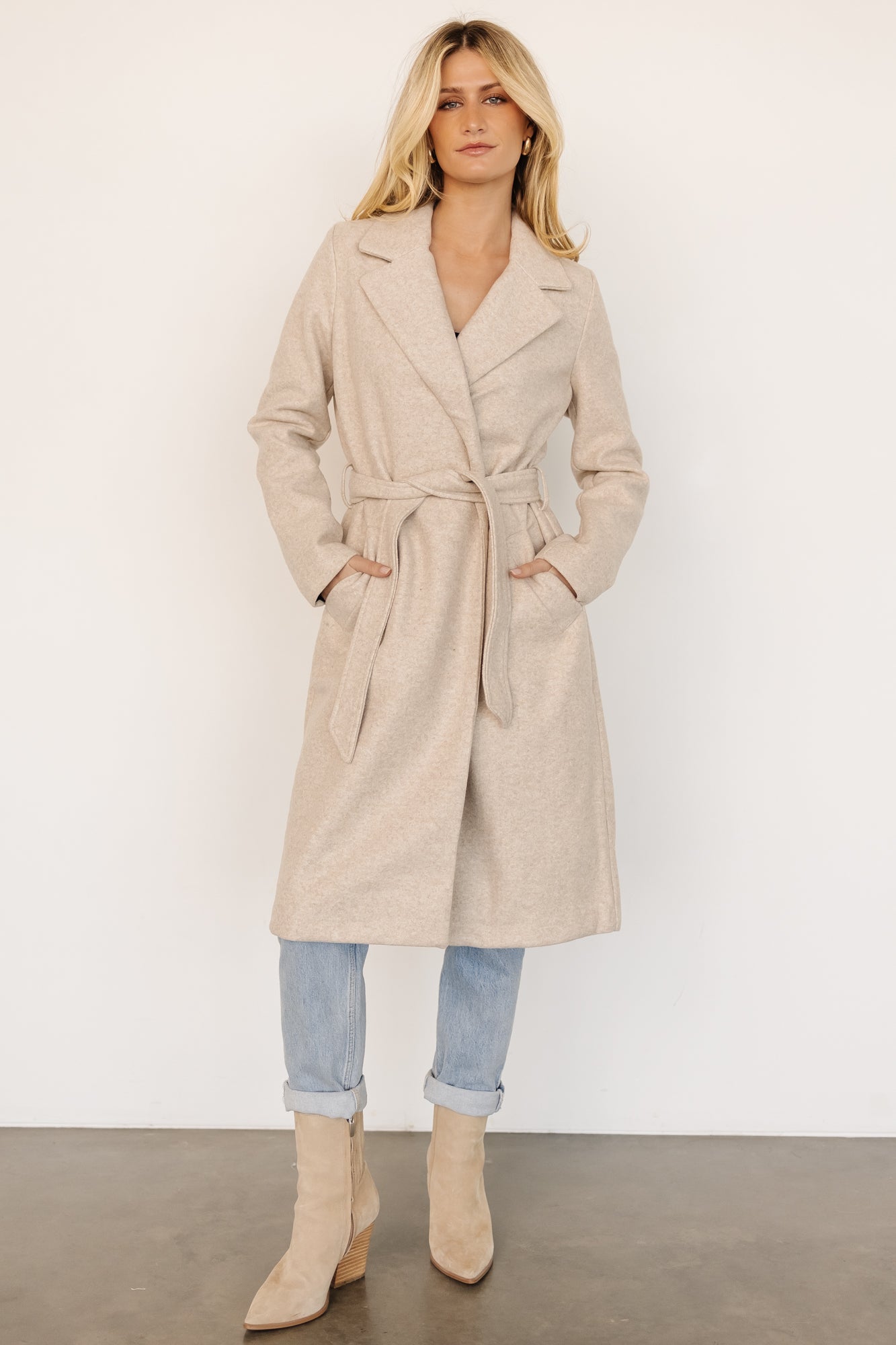 Valdez Long Coat | Oatmeal Outlet Cheap Authentic