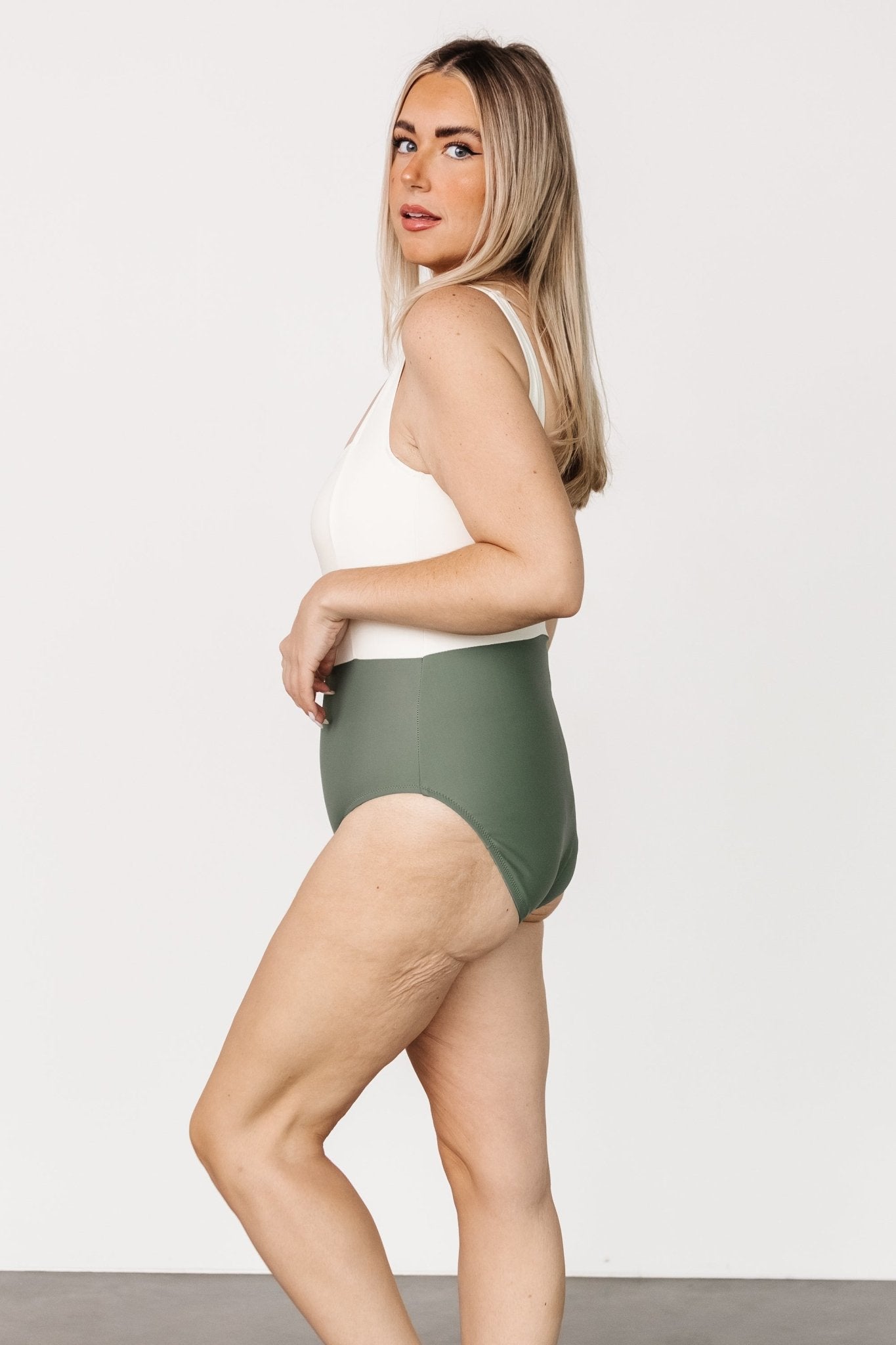 Kingston Color Block One Piece | Olive Best Place For Sale