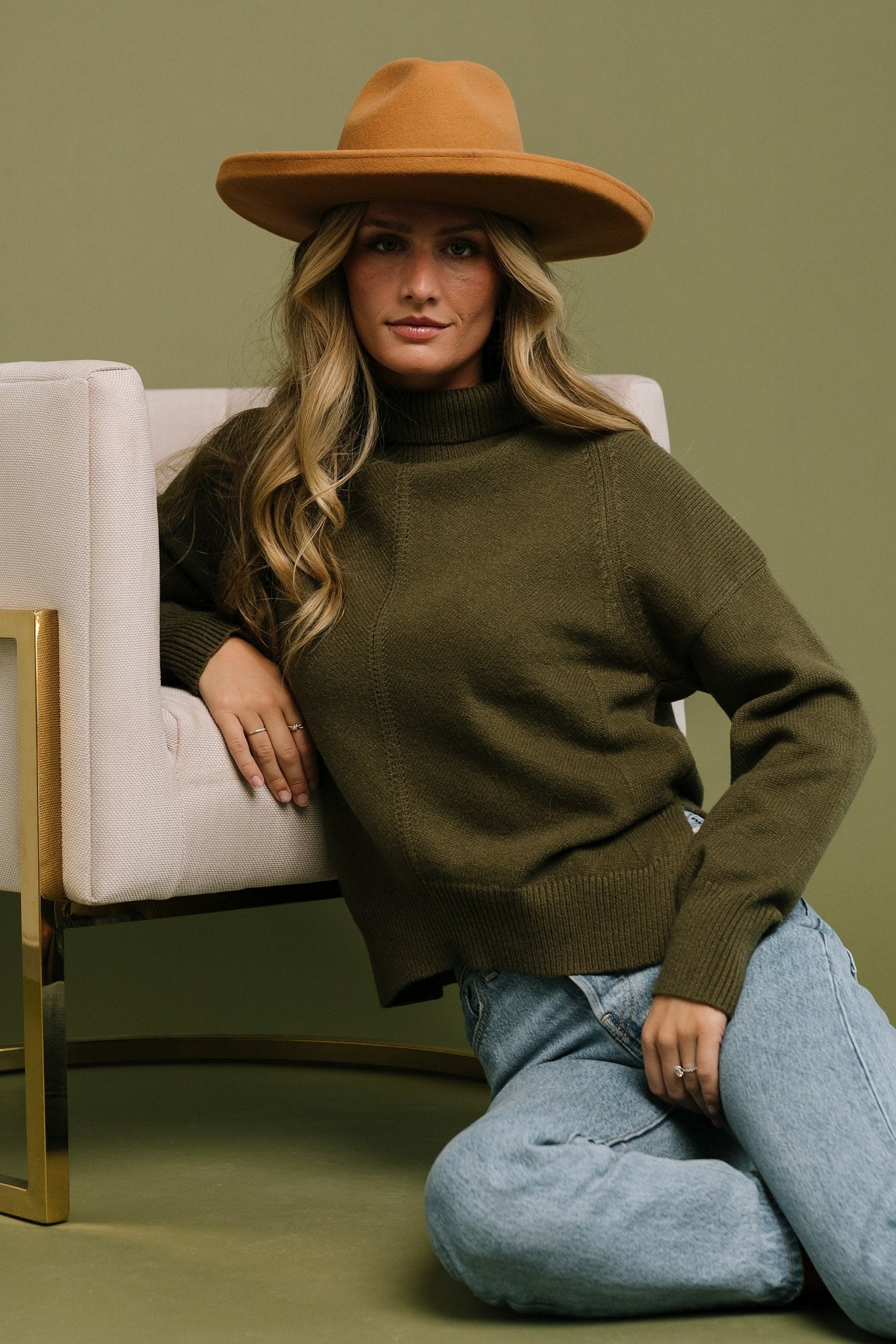 Collins Knit Sweater | Olive Clearance Exclusive