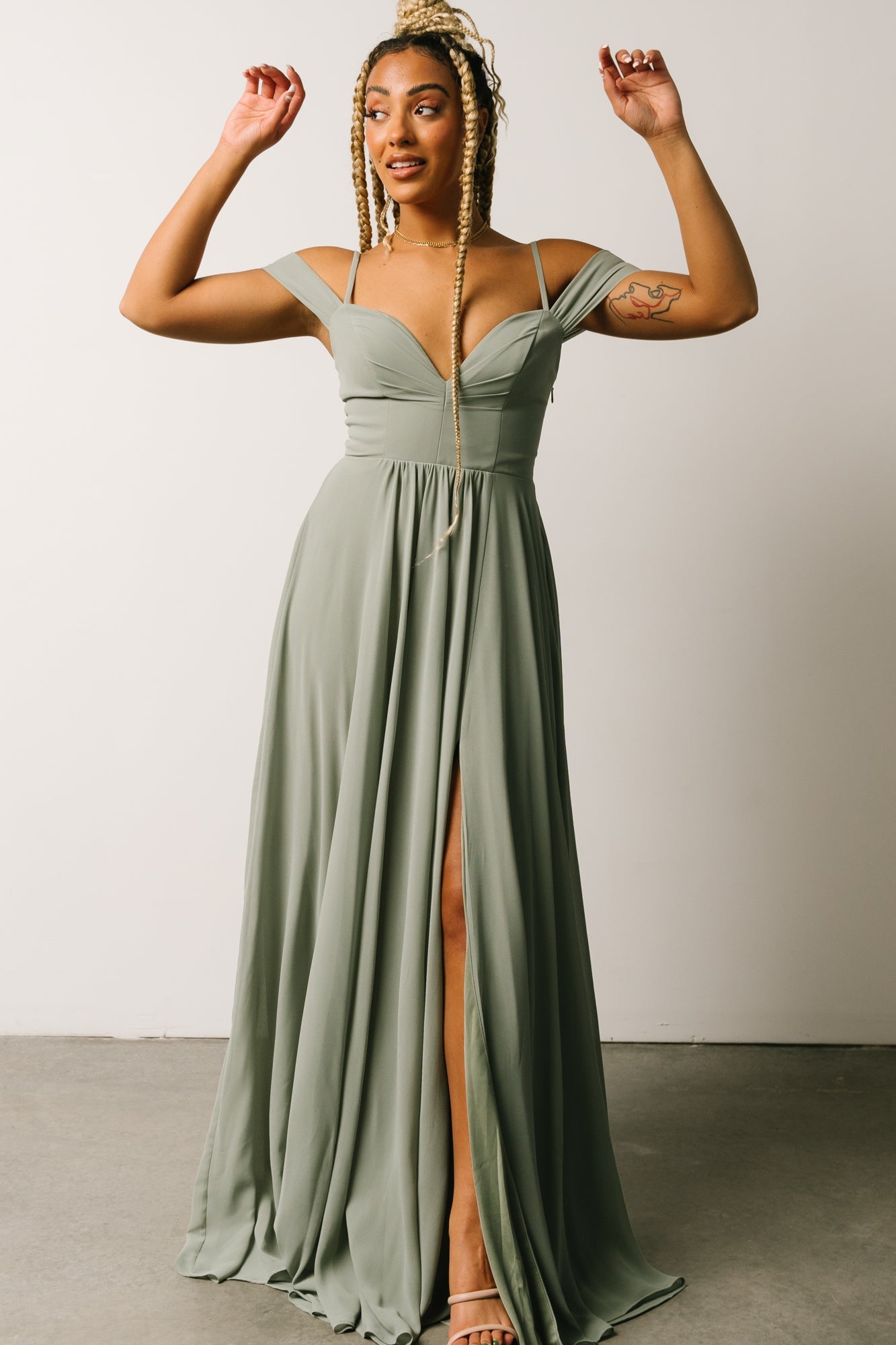 Bianca Lace Maxi Dress | Dusty Sage Cheap Best Store To Get