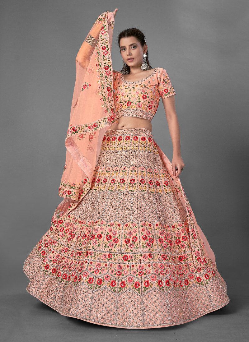 Alluring Art Silk Base With Heavy Work Lehenga Choli Buy Cheap Browse