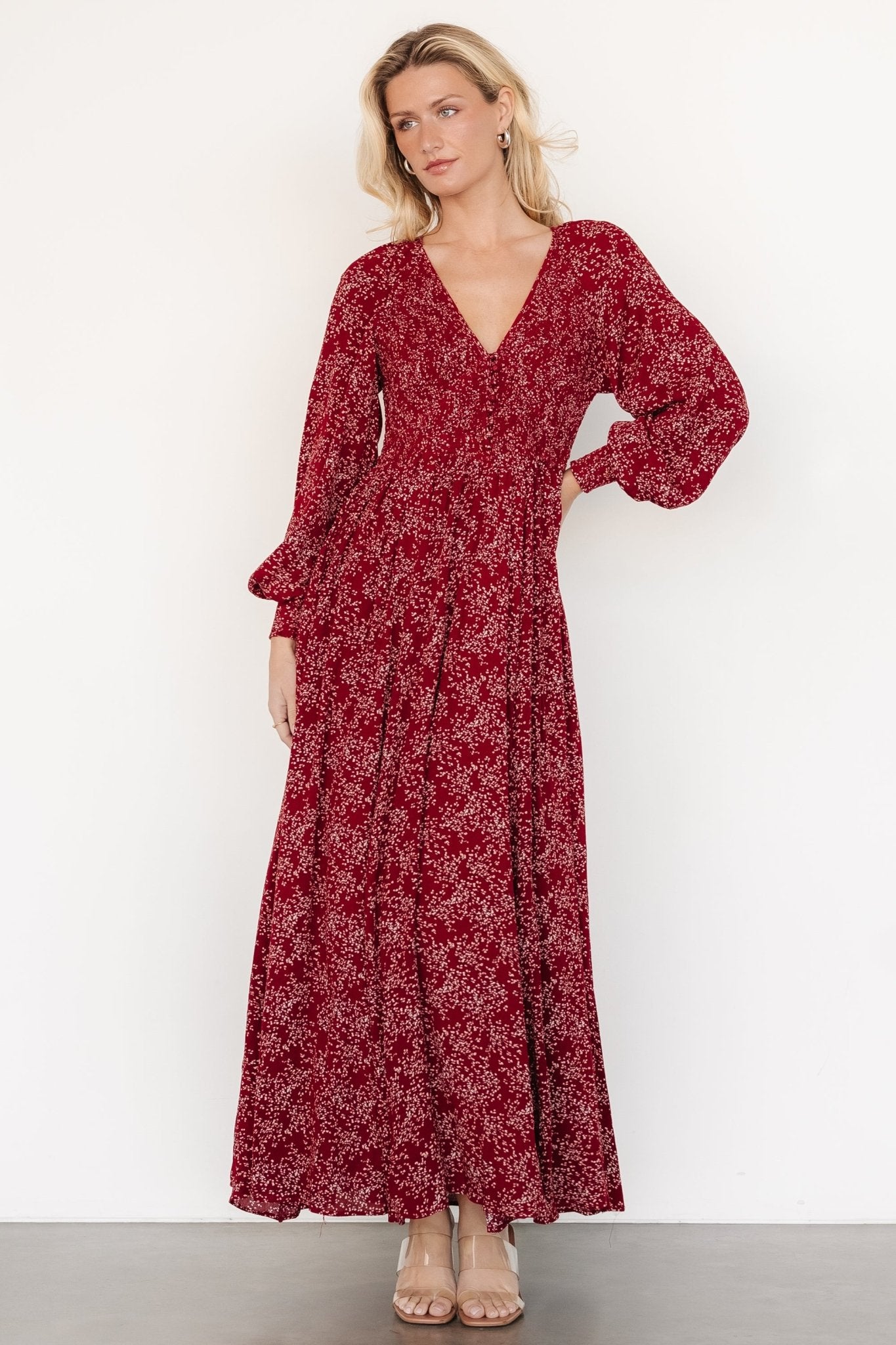 Anya Maxi Dress | Crimson Print The Cheapest Cheap Online