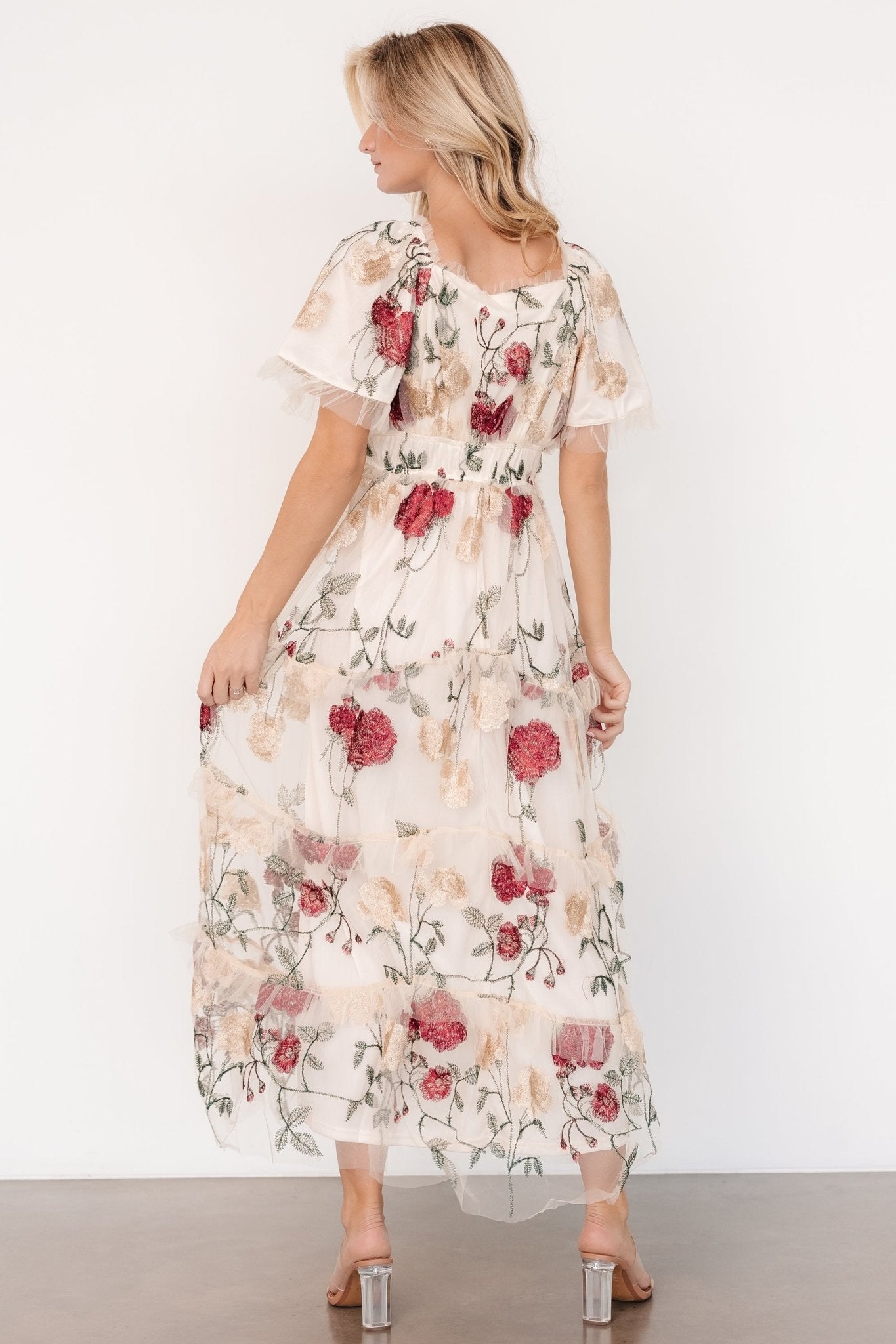 Allison Embroidered Tulle Maxi Dress | Cream Multi The Cheapest Cheap Online