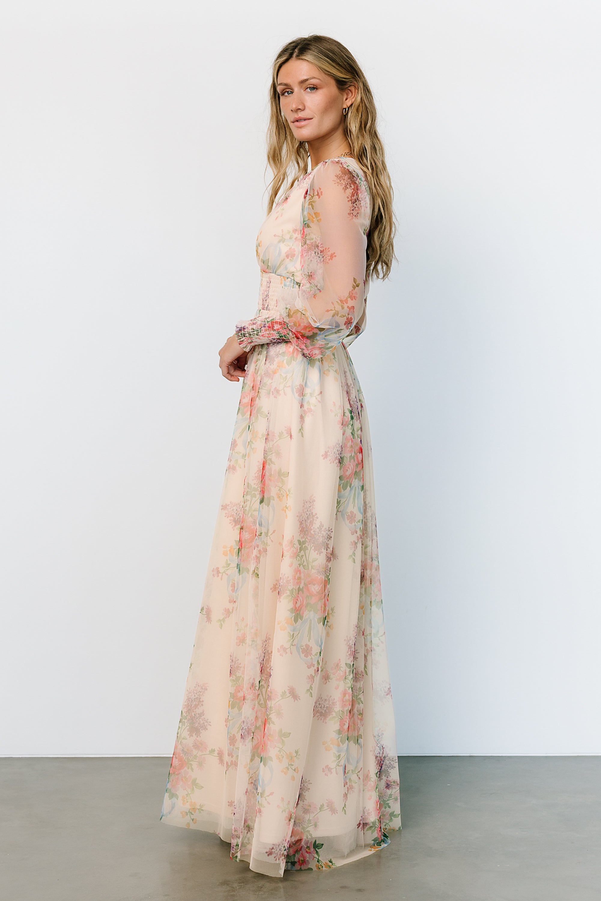 Layla Tulle Maxi Dress | Romantic Floral 2025 Online