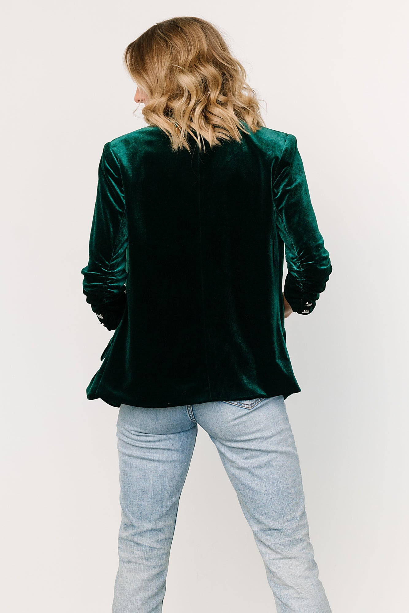 Brinton Velvet Blazer | Dark Green Outlet Lowest Pice