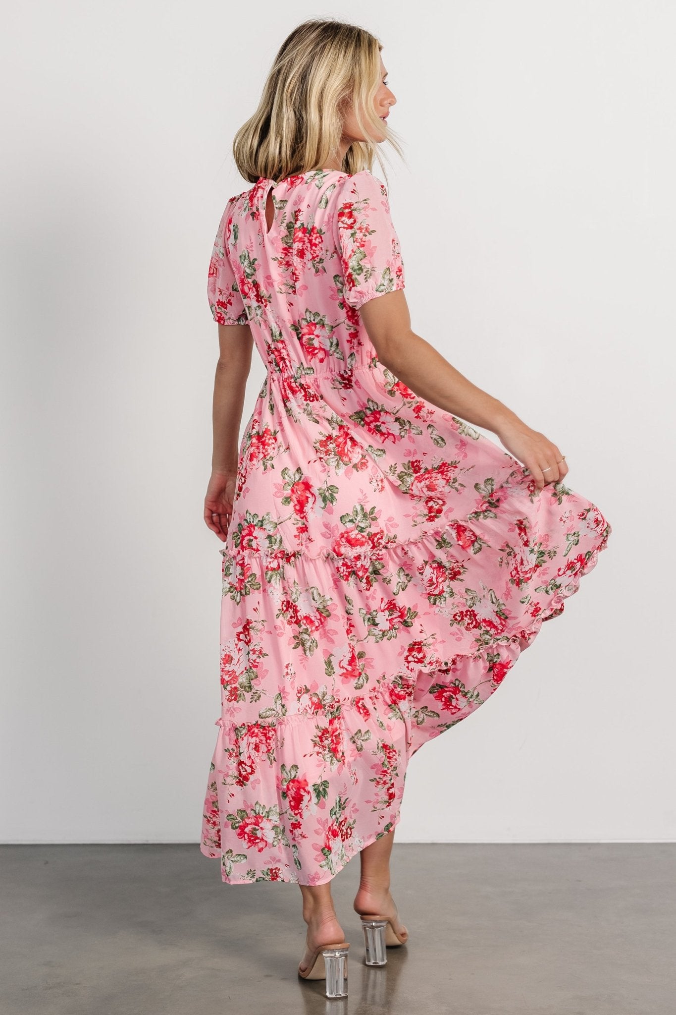 Cadella Maxi Dress | Pink Floral Cheap Pick A Best