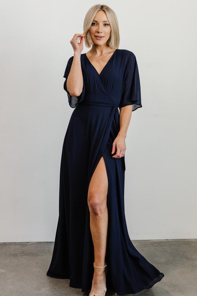 Lilly Wrap Maxi Dress | Navy Very Cheap Cheap Online