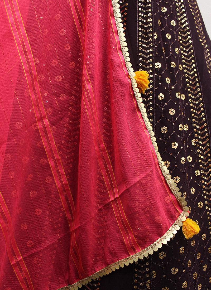 Heavy Sequins Work Purple Chaniya Choli Looking For Sale Online